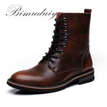 BIMUDUIYU New Arrival Fashion Handmade Super Warm AutumnWinter Men Shoes Casual British Style Ankle Boots Wipe color Snow Boots