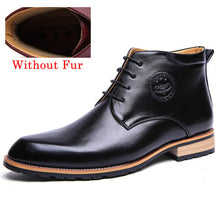 4 Colours Winter Men Boots Cow Split Leather Boots Men Shoes Fur Ankle Cowboy Boots For Men Winter Shoes Chaussure Homme