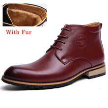 4 Colours Winter Men Boots Cow Split Leather Boots Men Shoes Fur Ankle Cowboy Boots For Men Winter Shoes Chaussure Homme