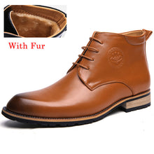 4 Colours Winter Men Boots Cow Split Leather Boots Men Shoes Fur Ankle Cowboy Boots For Men Winter Shoes Chaussure Homme