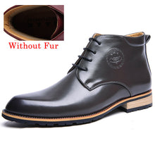 4 Colours Winter Men Boots Cow Split Leather Boots Men Shoes Fur Ankle Cowboy Boots For Men Winter Shoes Chaussure Homme