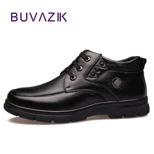 2017 high-quality fashion first  of leather men's boots,brand ankel winter boot size 39-47 warm genuine leather shoes