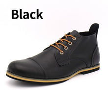 BIMUDUIYU Autumn Winter Handmade Genuine leather Men Boots High Quality Plus Size Winter Shoes Lace Up Ankle Boots For Men 38-47