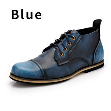BIMUDUIYU Autumn Winter Handmade Genuine leather Men Boots High Quality Plus Size Winter Shoes Lace Up Ankle Boots For Men 38-47