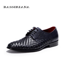 BASSIRIANA - New 2016 Fashion Genuine Leather Men Shoes lace up 39-45SIZE Top Sale High quality Shoes for Men Free shipping
