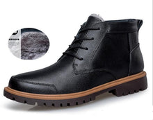 2017 waterproof warm motorcycle boots men Plus cashmere inside winter male snow boots lace-up men's ankle big shoes size 46 47