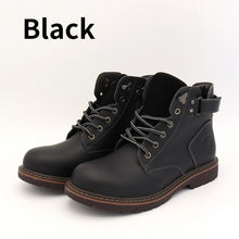 BIMUDUIYU Quality Autumn Ankle Boots Fashion Mens Leather Shoes Waterproof Rubber Winter Boots Occident style Leisure Boots