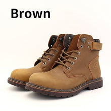 BIMUDUIYU Quality Autumn Ankle Boots Fashion Mens Leather Shoes Waterproof Rubber Winter Boots Occident style Leisure Boots
