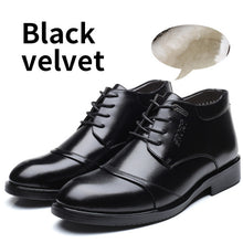 BIMUDUIYU Warm Men's Winter Shoes High Quality Soft Leather England Snow Boots Wool Inner Waterproof Rubber Rubber Sole Boots