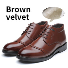 BIMUDUIYU Warm Men's Winter Shoes High Quality Soft Leather England Snow Boots Wool Inner Waterproof Rubber Rubber Sole Boots
