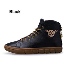 BIMUDUIYU Brand New Men Winter/Autumn Boots Warm Genuine Leather Waterproof Motorcycle Boots Snow Boots Winter Shoes Men