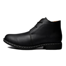 ALEADER Italian Stylish Handmade Mens Boots Classic Genuine Leather Shoes Fashion Men Outdoor Desert Boots Lace Up Cowboy Boots
