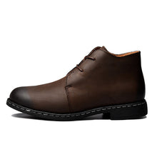 ALEADER Italian Stylish Handmade Mens Boots Classic Genuine Leather Shoes Fashion Men Outdoor Desert Boots Lace Up Cowboy Boots