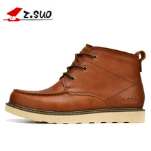 big size 38-45 genuine leather men boots zsuo top brand tooling leather shoes men flat botas hombre western boots men