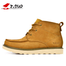 big size 38-45 genuine leather men boots zsuo top brand tooling leather shoes men flat botas hombre western boots men