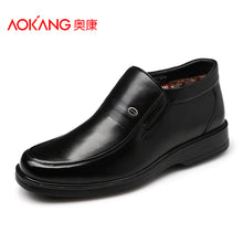 Aokang 2017 Winter men's boots genuin leather male shoes fashion black shoes Shoes ankel top quality shoes for men