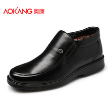 Aokang 2017 Winter men's boots genuin leather male shoes fashion black shoes Shoes ankel top quality shoes for men