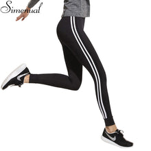 Fitness athleisure women leggings 2018 new arrival striped slim splice black long leggins clothes ladieswear legging ladieswear