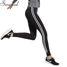 Fitness athleisure women leggings 2018 new arrival striped slim splice black long leggins clothes ladieswear legging ladieswear